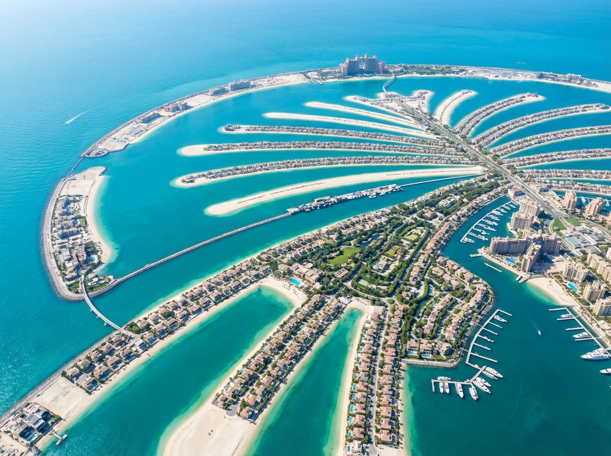 Palm Jumeirah aerial view