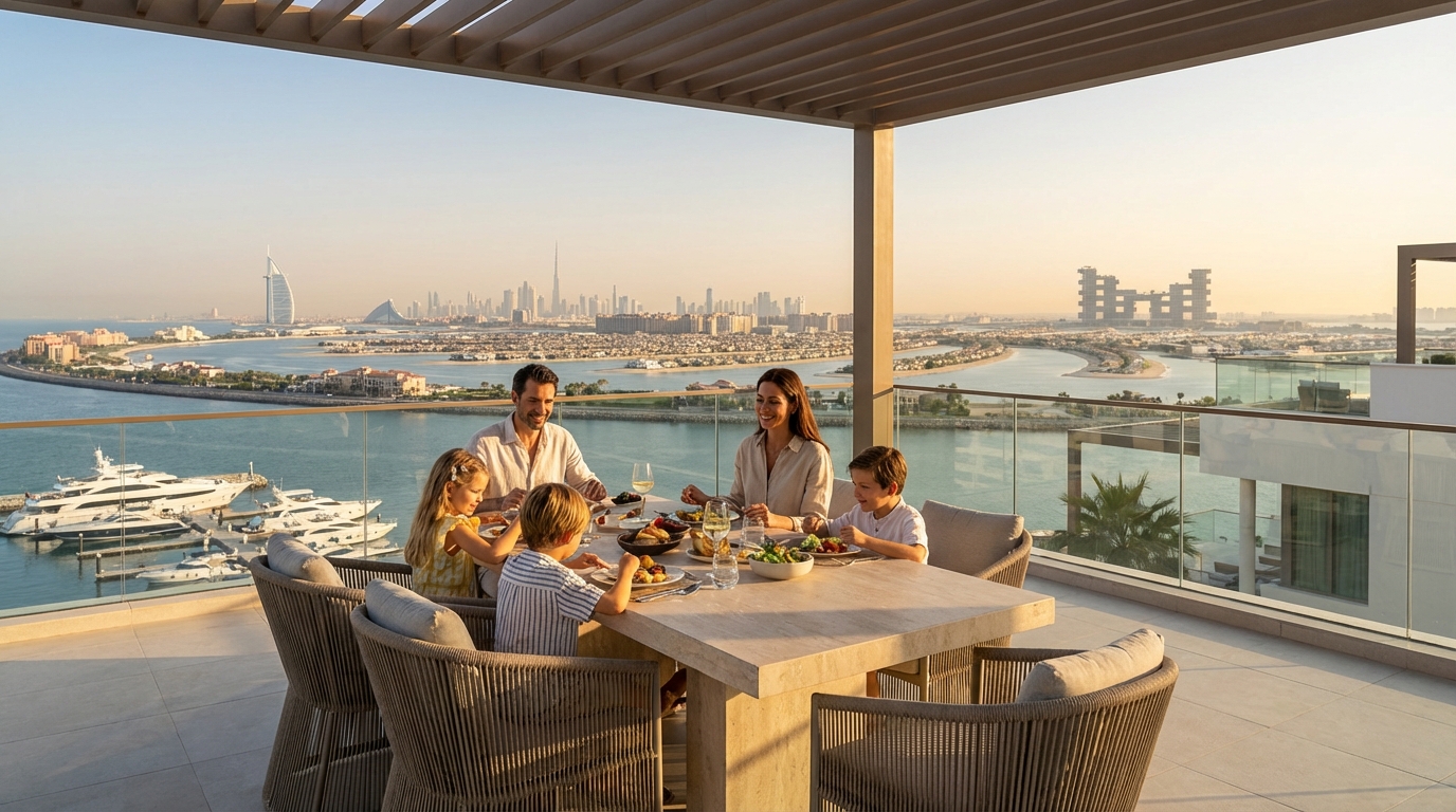 Elegant Dubai Palm Jumeirah waterfront - property investment for French buyers